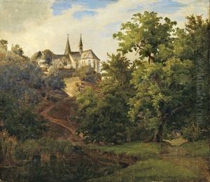 Landschaft Mit Klosterkirche by Johann Wilhelm Schirmer