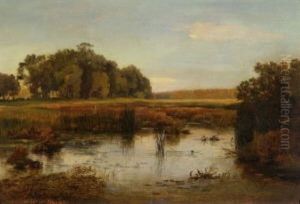 Fruhherbstliche Moorlandschaft by Johann Wilhelm Schirmer