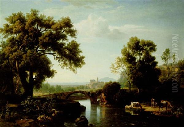 Suditalienische Landschaft Mit Hirten - view 1