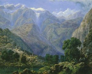 Schweizer Alpenlandschaft Mit Der Jungfrau by Johann Wilhelm Schirmer