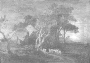 Landschaft Mit Alten Baumen by Johann Wilhelm Schirmer