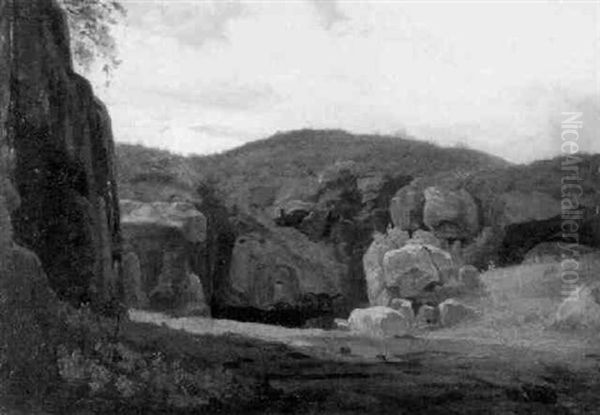 Hugellandschaft Mit Machtigen Felsen - view 1