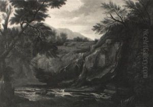 Blick Auf Eine Felsenschlucht by Johann Wilhelm Schirmer