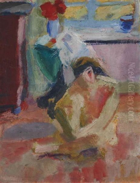 Seated Nude by Ferdinand Schirren