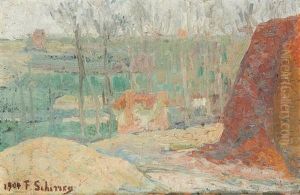 Paysage Et Visage (recto-verso) by Ferdinand Schirren