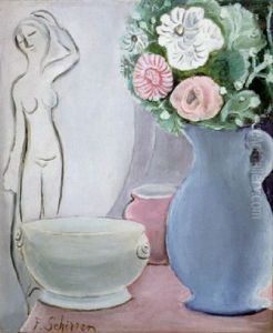 Stilleven Met Bloemen En Naakt Stilleven Met Bloemen En Naakt