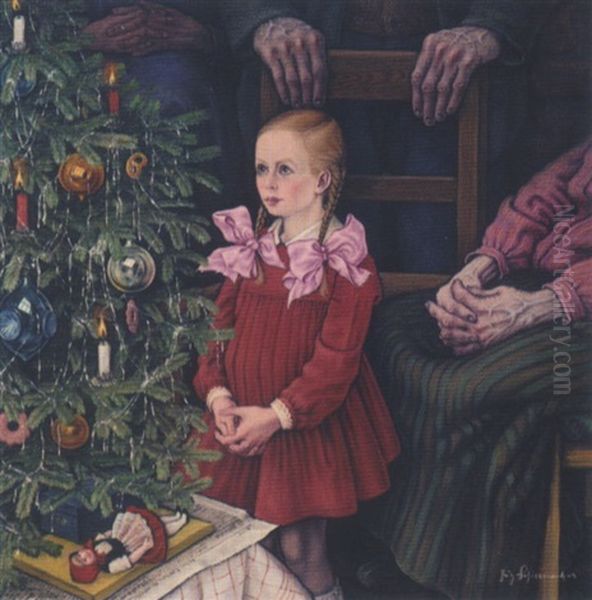 Madchen Vor Dem Weihnachtsbaum - view 1