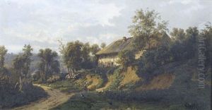 Sommerliche Landschaft Mit Bauernhof Sommerliche Landschaft Mit Bauernhof