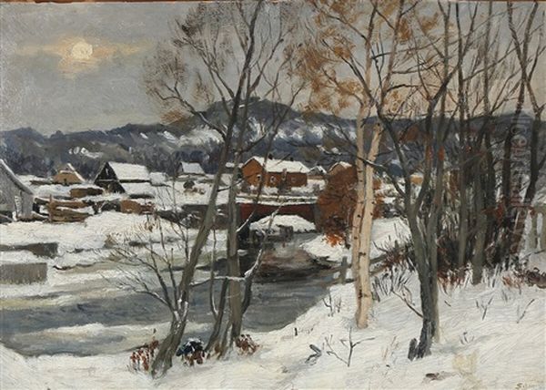 View From A Snow-covered Norwegian Village - view 1