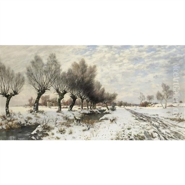 Winter Landscape With Rabbit - view 1