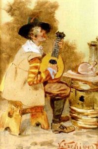 Musizierender by Victor Schivert