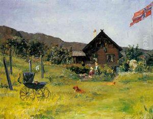 Sommerdag I Haven by Leis (Georgia Elise) Schjelderup