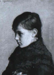 Portraet Af Lille Pige by Leis (Georgia Elise) Schjelderup