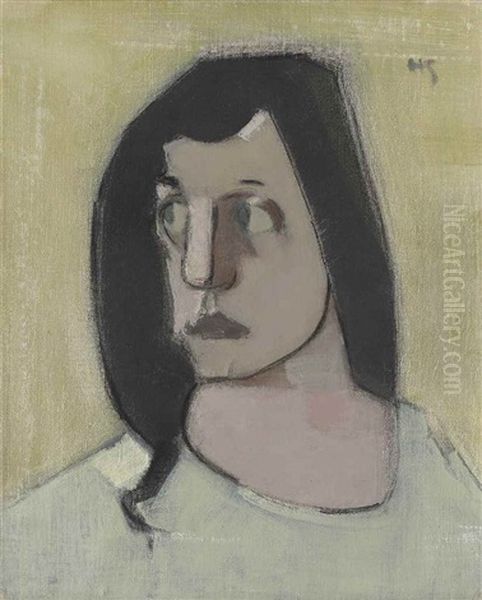 Mustatukkainen Nainen / Kvinna Med Svart Har / Woman With Black Hair - view 1