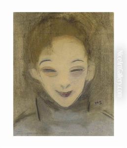 Hymyileva Katri / Katri Leende / Katri Smiling by Helene Schjerfbeck