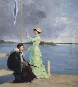 On The Jetty by Helene Schjerfbeck