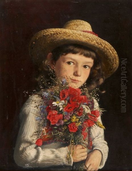 Madchen Mit Blumenstrauss - view 1