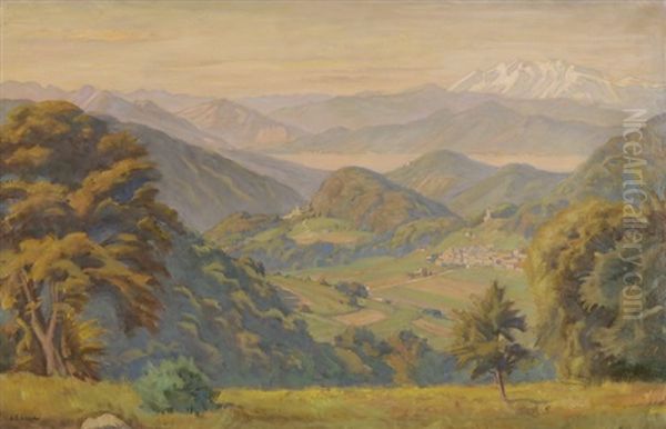 Tessiner Landschaft Mit Dem Luganer See - view 1