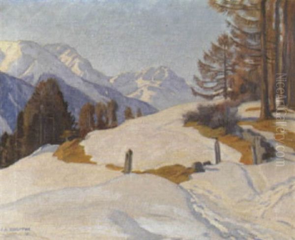 Winterlandschaft Mit Einem Weg - view 1