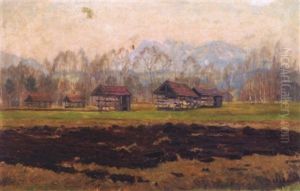 Chiemseelandschaft Mit Hutten
