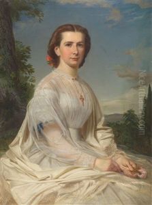 Portrat Einer Dame Vor Weiter Landschaft Portrat Einer Dame Vor Weiter Landschaft