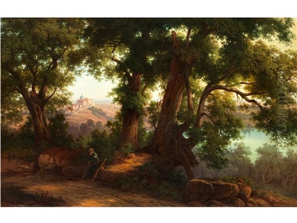 Landschaft Mit Blick Auf Das Castel Gandolfo - view 1