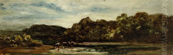 Kuhe Am Fluss - view 1