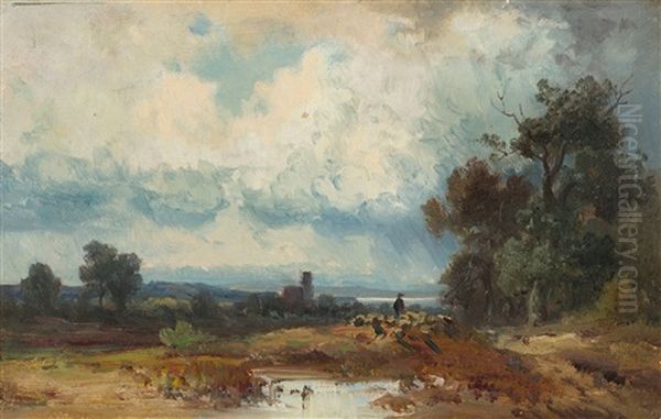 Bayrische Seenlandschaft Mit Kirche - view 1