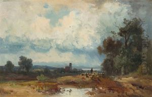 Bayrische Seenlandschaft Mit Kirche