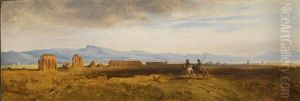 Landscape With Classical Ruins by Eduard Schleich the Elder