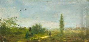 Sommerlandschaft Mit Bildstockl Und Mutter-kindstaffage