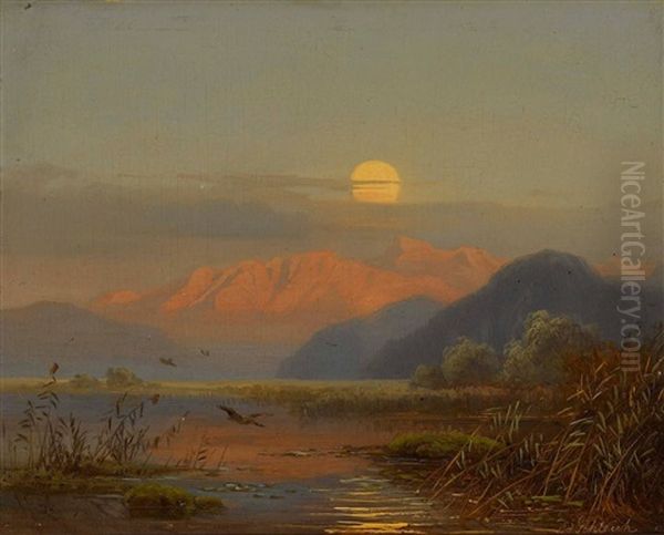 Gebirgslandschaft Im Abendlicht - view 1