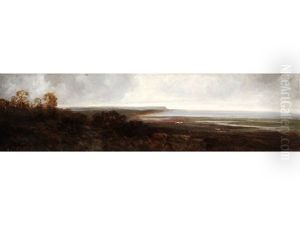Weite Kustenlandschaft Im Abendlicht by Eduard Schleich the Elder