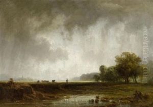 Weiherlandschaft Mit Kuhherde Weiherlandschaft Mit Kuhherde