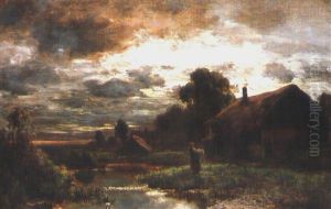 Gewitterstimmung Im Dachauer Moos by Eduard Schleich the Elder