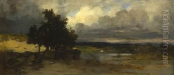 Gewitterlandschaft Mit Baumen - view 1