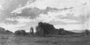 Baumbestandene Voralpenlandschaft by Eduard Schleich the Elder