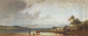 Am Starnberger See by Eduard Schleich the Elder