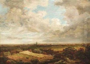 Weite Voralpenlandschaft Mit Blick Auf Eine Stadt