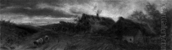 Dorfstrase Mit Kuhherde - view 1