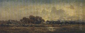 Weidelandschaft (im Dachauer Moos?) by Eduard Schleich the Elder