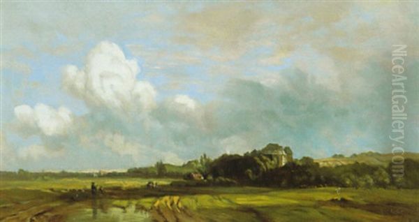 Sommerlandschaft Mit Einem Schloss Im Mittelgrund - view 1