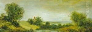 Seelandschaft In Oberbayern by Eduard Schleich the Elder