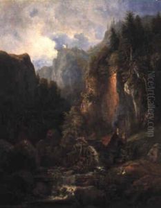 Landschaft Mit Muhle Landschaft Mit Muhle