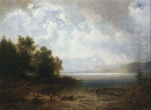 Am Starnberger See by Eduard Schleich the Elder