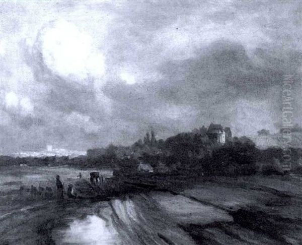 Voralpenlandschaft Mit Blick Auf Die Stadt Munchen Im Hintergrund - view 1