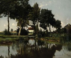 Bachlandschaft by Eduard Schleich the Younger