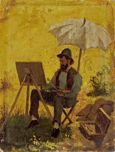 August Fink An Der Staffelei - view 1