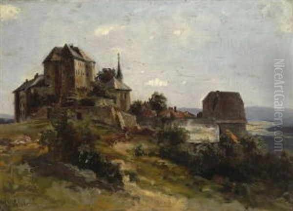 Blick Auf Ein Dorf Mit Burg - view 1