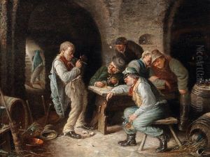 Heitere Wirtshausrunde by Carl Schleicher